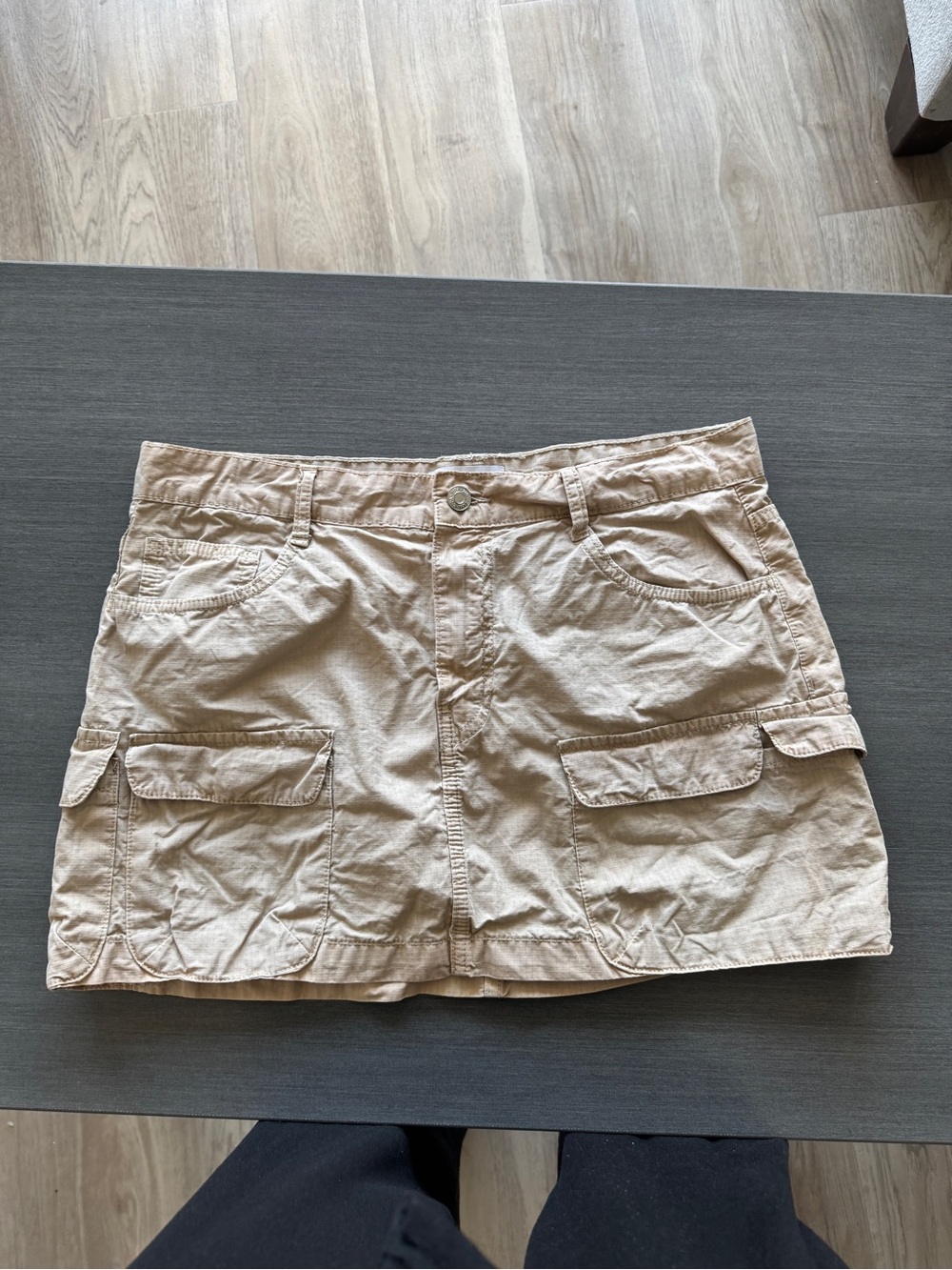 Zara Beige Cargo Mini Skirt